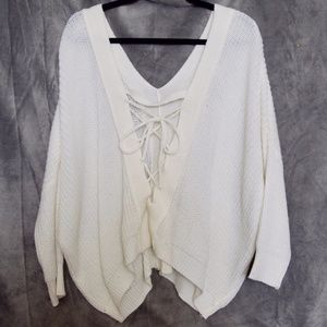 Tied-Open-Back Sweater